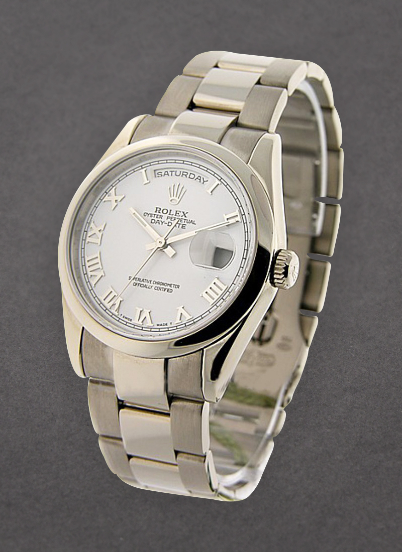 Pre-Owned Rolex President - DayDate - White Gold - Smooth Bezel