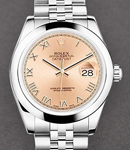 Datejust in Steel on Steel Jubilee Bracelet with Salmon Roman Dial