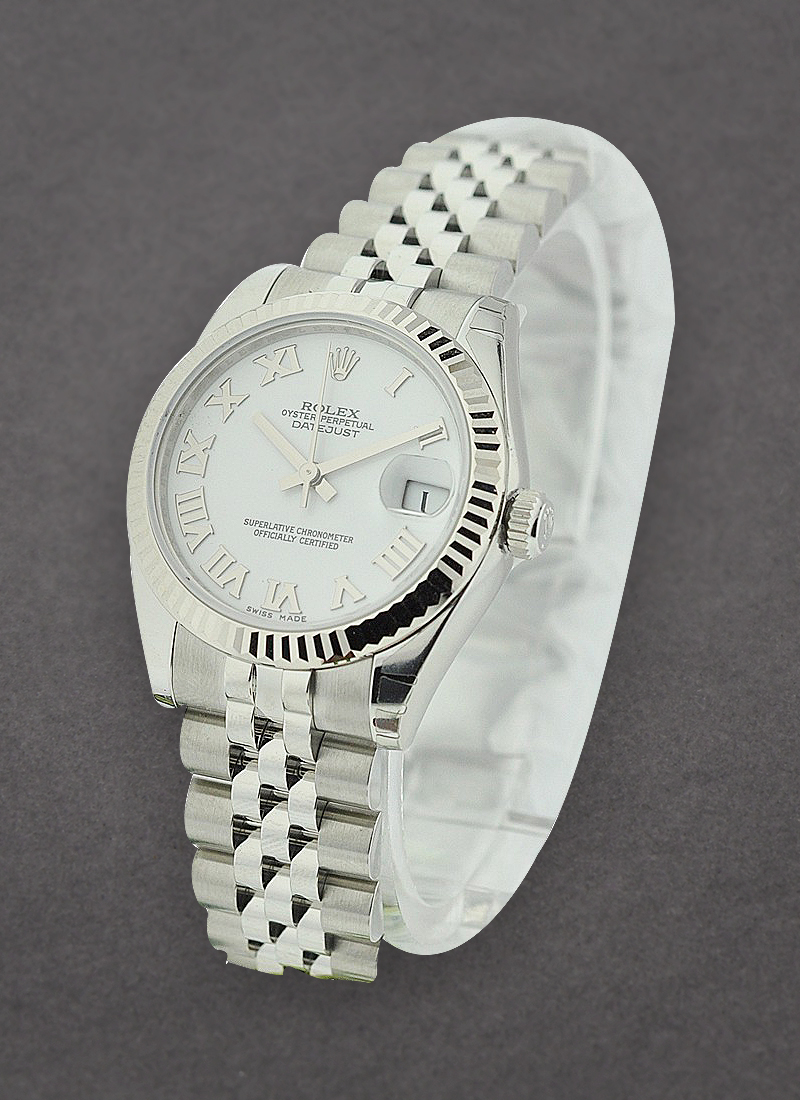 Rolex Unworn Datejust 31mm Mid Size in Steel with Fluted Bezel