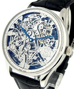 Portuguese Minute Repeater in Platinum - Limited 25 pcs on Black Crocodile Leather Strap with Skeleton Dial
