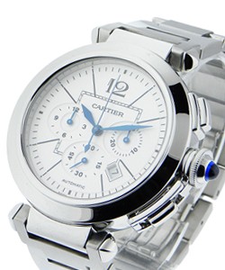 Pasha 42mm Chronograph in Steel on Steel Bracelet with Silver Dial