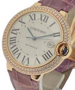 Ballon Bleu - Large Size Rose Gold with Diamond Case on Strap