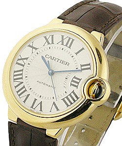 Ballon Bleu in Rose Gold on Brown Strap with Tang Buckle