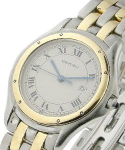 Cougar in Steel with Yellow Gold Bezel on Steel and Yellow Gold Bracelet with White Dial