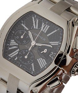 Roadster Chronograph in Steel on Steel Bracelet with Black Dial