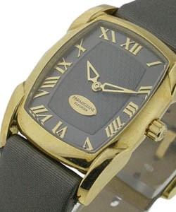 Kalpa Piccola Forma Yellow Gold on Strap with Slate Dial