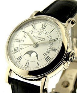 Retrograde Perpetual Calendar Ref 5059P in Platinum on Black Alligator Leather Strap with White Dial