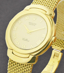 Cellini Large Size in Yellow Gold on Yellow Gold Bracelet with Champagne Dial