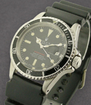 Submariner in Steel with Black Bezel on Black Rubber Strap With Black Dial