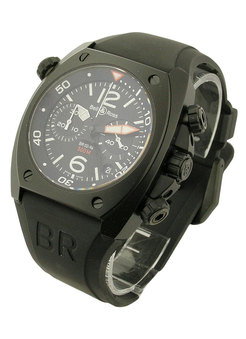 Bell & Ross BR 02 Chronograph in Black PVD Steel