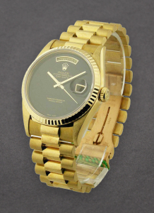 Pre-Owned Rolex 18238 Day-Date 36mm in Yellow Gold with Fluted Bezel 18238