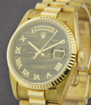 Day-Date - Double Quick - Yellow Gold - 36mm  on Yg President Bracelet - Tiger's Eye Dial