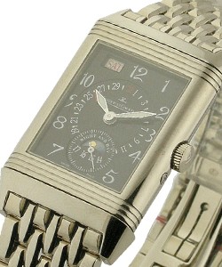 Reverso Date in White Gold on White Gold Bracelet With Black 