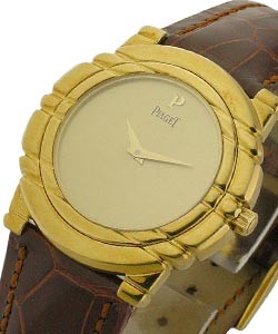 Tanagra Large Size Yellow Gold on Strap w/Cream Dial