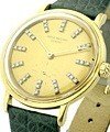 Vintage Auto with Step Case  - Circa 1960''''''''''''''''s 18 KT Yellow Gold - Champagne Diamond Dial