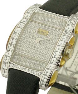 Lady''s Tarawa Boutique - Baguette Diamond Bezel White Gold with Pave Diamond Dial & Case