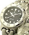 Diver Mid Size  in Steel on Steel Bracelet with Black Dial