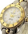Diver 2-Tone Mid Size in Steel with Yellow Gold Bezel on Steel and Yellow Gold Bracelet with White Dial