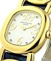 Lady's Golden Ellipse with Sapphire Heart Lugs Ref 4830 J  Yellow Gold