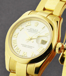 President in Yellow Gold with Smooth Bezel on Yellow Gold Oyster Bracelet with MOP Dial