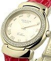 Cellisima in White Gold with Diamond Bezel on Strap - Pink Dial