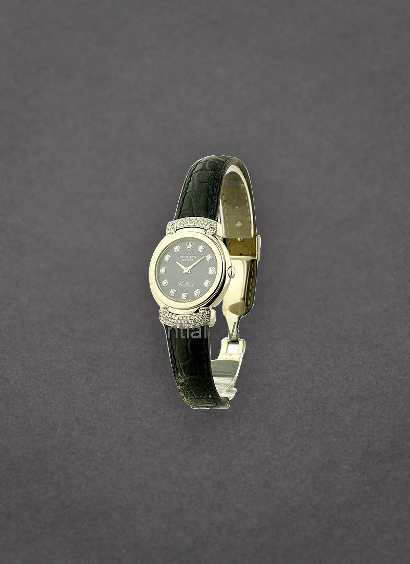 Pre-Owned Rolex Cellisima in White Gold with Diamond Lugs