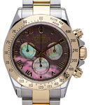 Cosmograph Daytona 2-Tone on Oyster Bracelet with Black MOP Dial