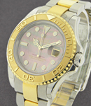 Yachtmaster 2-Tone in Steel with Yellow Gold Bezel On Steel and Yellow Gold Oyster Bracelet with Black Mother of Pearl Dial