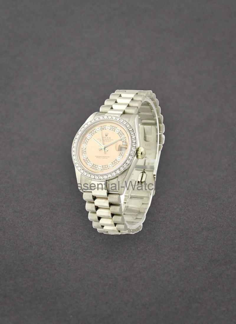 Pre-Owned Rolex Mid Size Datejust - White Gold - Diamond Bezel