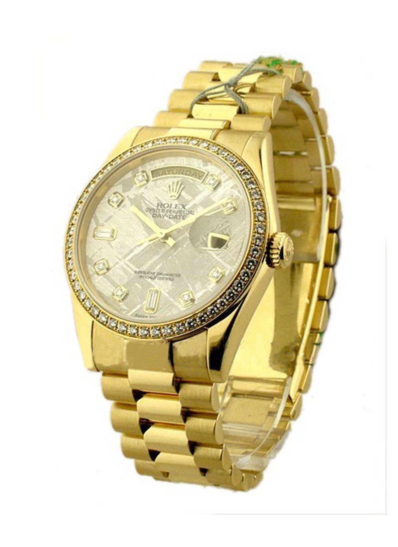 Pre-Owned Rolex Day-Date - President - Yellow Gold - Diamond Bezel - 36mm