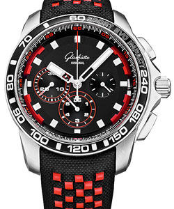 Sport Evolution Impact Chronograph 46mm in Steel on Black Fabric Strap with Black Dial