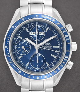 Speedmaster Date in Steel on Steel Bracelet with Blue Dial