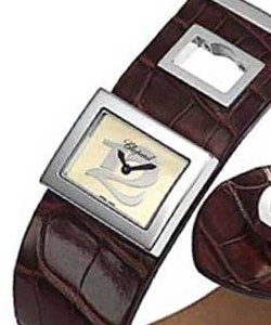 Happy Twelve in Steel on Brown Leather Strap with Mother of Pearl Dial