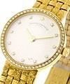 Classic in the Round with Diamond Bezel - Lady's Size Yellow Gold on Bracelet
