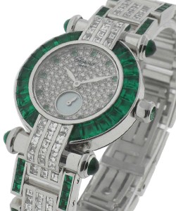 Imperiale with Emerald Baguette Bezel White Gold on Bracelet Loaded with Diamonds and Emeralds