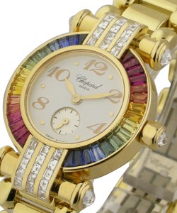 Imperiale with Rainbow Baguette Bezel Yellow Gold on Bracelet With Diamond Lugs