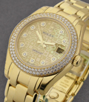 Masterpiece in Yellow Gold with Diamond Bezel on Yellow Gold Pearlmaster Bracelet with Champagne Jubilee Diamond Dial