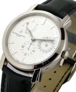 Malte Power Reserve & Date White Gold on Strap with Silver Dial