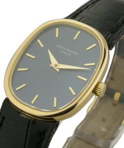 Lady's Yellow Gold Ellipse Ref 4226 Blue Dial