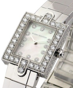 Boutique Square Lady's on Bracelet White Gold - MOP Diamond Dial - Diamond Bezel