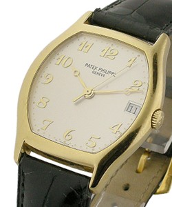 Gondolo - 5030 - Yellow Gold  on Strap with Silver Dial