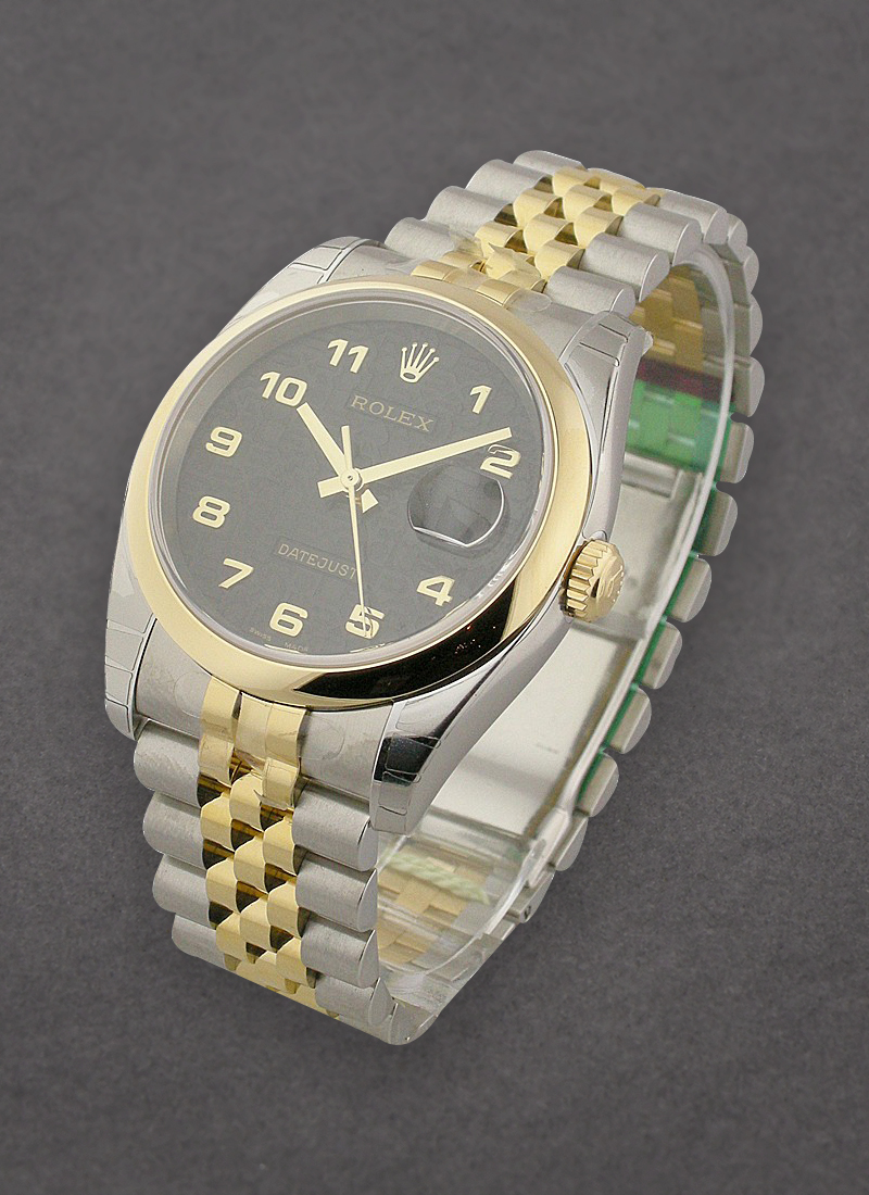 Rolex Unworn Datejust 36mm in Steel with Yellow Gold Domed Bezel