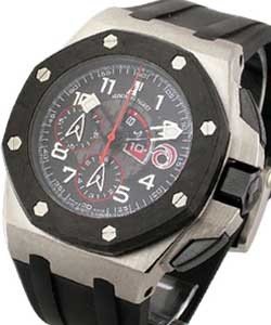 Offshore Royal Oak Team Alinghi in Platinum with Forged Cabon Bezel on Black Rubber Strap with Black Dial