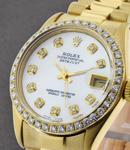 31mm - Mid Size President - Diamond Bezel on President Bracelet with Aftermarket Diamond Bezel