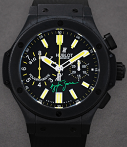 Big Bang Aryton Senna Foudroyante 44mm in Black Microblasted Ceramic on Black Rubber Strap with Black Dial