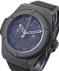 King Power Foudroyante All Black in Black Ceramic on Black Resin Rubber Strap with Black Dial