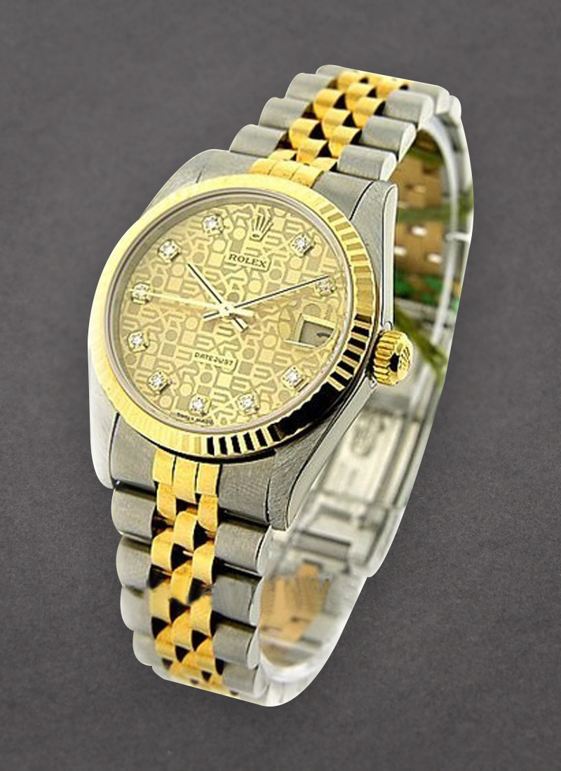 Pre-Owned Rolex Mid Size Datejust - Steel with Yellow Gold - Fluted Bezel