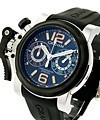 Chronofighter Oversize - Night Ranger Limited Edition in Steel with PVD Bezel on Black Rubber Strap with Black Dial