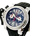 Chronofighter Oversize - Stealth Gun Metal Steel on Rubber Strap
