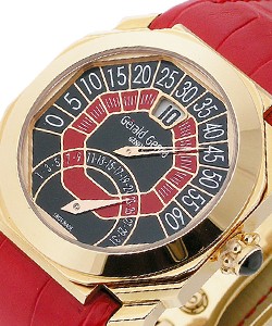 Octo Bi-Retro - Discontinued  Rose Gold on Strap with Black/Red Dial
